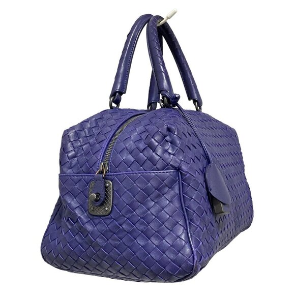Auth BOTTEGA VENETA Intrecciato - Purple Leather B********* Handbag - Picture 4 of 9